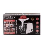 SOKANY Električna Mašina za Mlevenje Mesa 2500W – 2u1 Mlin za Meso i Kobasice - Slika 5