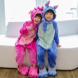 Dečiji Stitch i Angel kostim pidžama u plavoj i roze varijanti