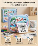 Dečiji Stitch fotoaparat sa štampačem fotografija i termalnim papirom