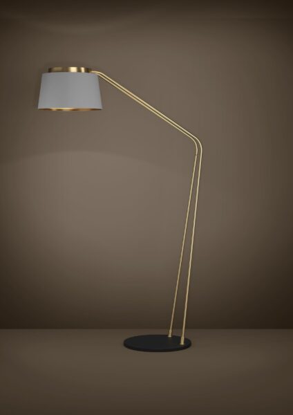 EGLO ALMERIMAR 390174 – podna lampa, crna, boja brušenog mesinga, prikaz 2