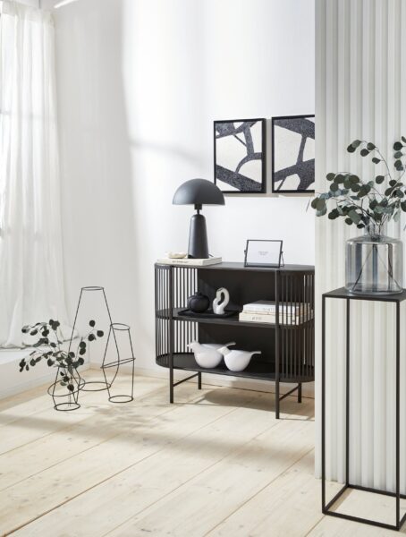 EGLO ARANZOLA 900134 – stona lampa, crna, bela, u enterijeru
