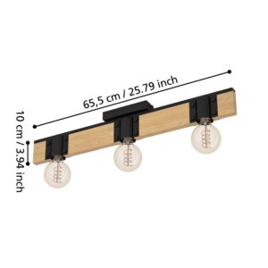 EGLO BAILRIGG 43901 – plafonjera, crna, braon, prikaz 6