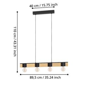 EGLO BAILRIGG 43902 – visilica, crna, braon, prikaz 6