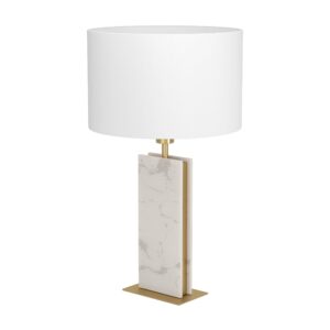 EGLO BELESAR 390409 – stona lampa, boja brušenog mesinga, bela, glavna fotografija