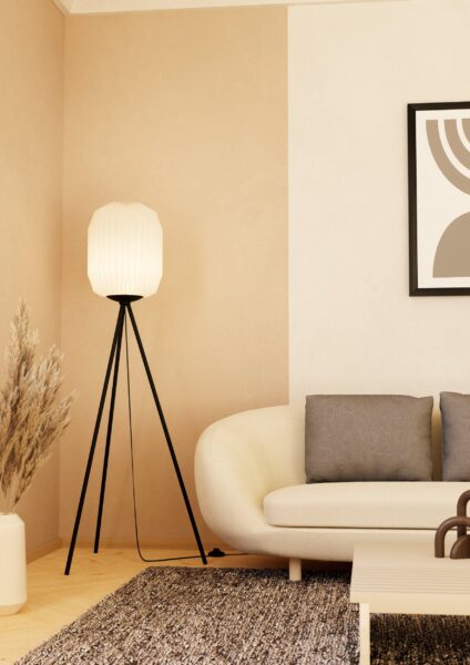 EGLO BELGRAVE 44104 – podna lampa, crna, u enterijeru