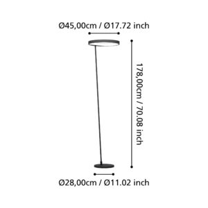 EGLO CAREDARA 390167 – podna lampa, crna, prikaz 3