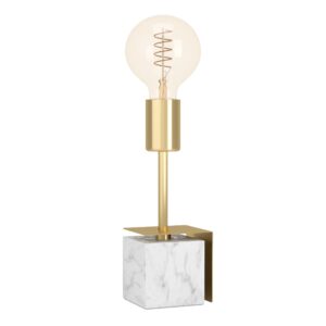 EGLO CARMITA 390169 – stona lampa, boja brušenog mesinga, bela, glavna fotografija