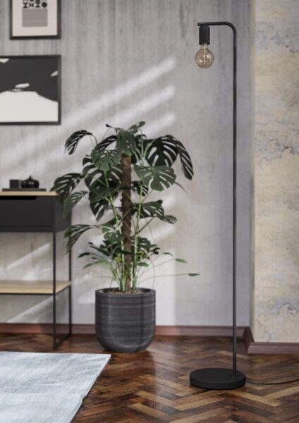 EGLO CRANLEY 1 43791 – podna lampa, crna, u enterijeru