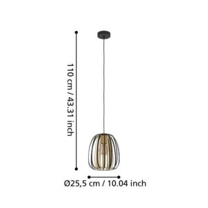 EGLO ENCINITOS 99665 – visilica, crna i zlatna, prikaz 5