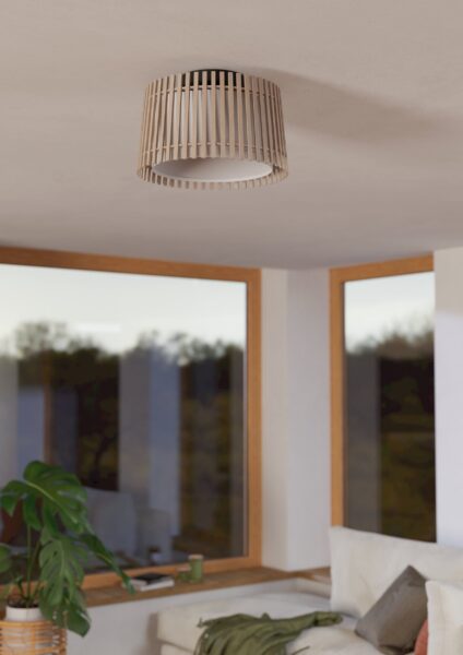 EGLO FATTORIA 900901 – plafonjera, crna, u enterijeru