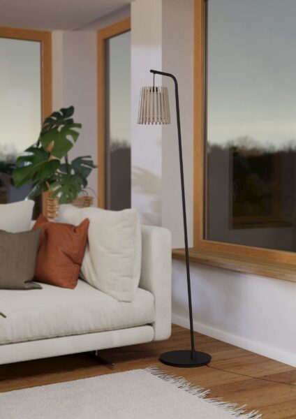 EGLO FATTORIA 900905 – podna lampa, crna, u enterijeru