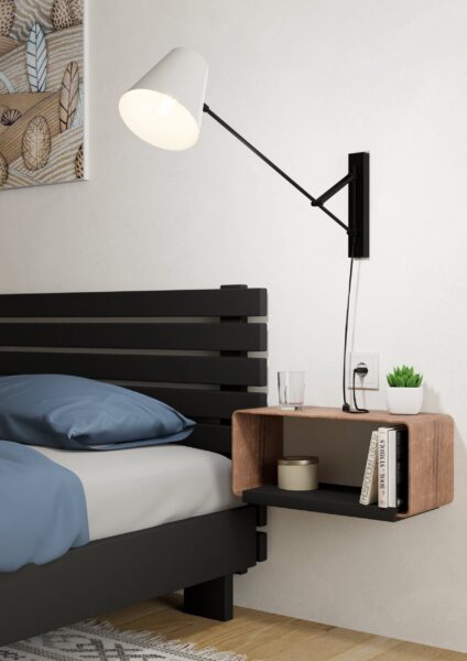 EGLO FORCADET 900865 – zidna lampa, crna, siva, prikaz 2