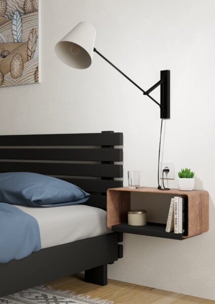 EGLO FORCADET 900865 – zidna lampa, crna, siva, u enterijeru