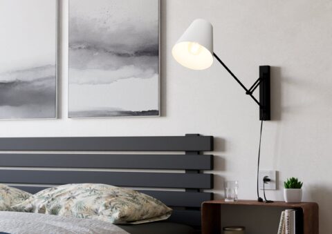 EGLO FORCADET 900865 – zidna lampa, crna, siva, u enterijeru