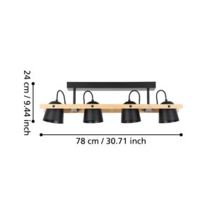 EGLO HORNWOOD-Z 900882 – plafonjera, crna, braon, prikaz 8