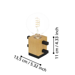 EGLO LEVANTARA 390193 – stona lampa, crna, braon, prikaz 3