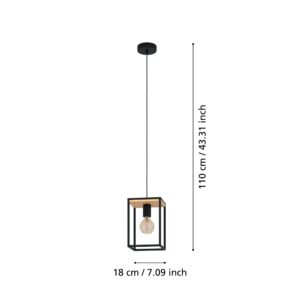 EGLO LIBERTAD 99795 – visilica, crna, braon, prikaz 5