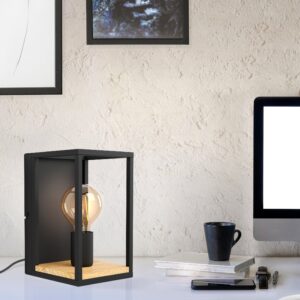 EGLO LIBERTAD 99796 – zidna lampa, crna, braon, u enterijeru