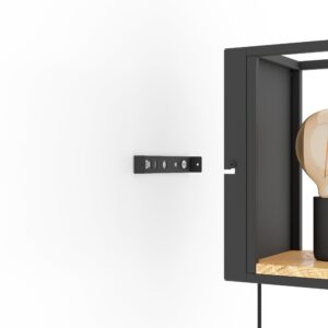 EGLO LIBERTAD 99796 – zidna lampa, crna, braon, prikaz 3