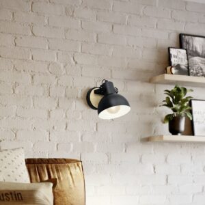 EGLO LUBENHAM 44057 – zidna lampa, crna, braon, prikaz 2
