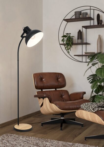 EGLO LUBENHAM 44059 – podna lampa, crna, braon, prikaz 2