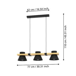 EGLO MACCLES 43956 – visilica, crna, braon, prikaz 6