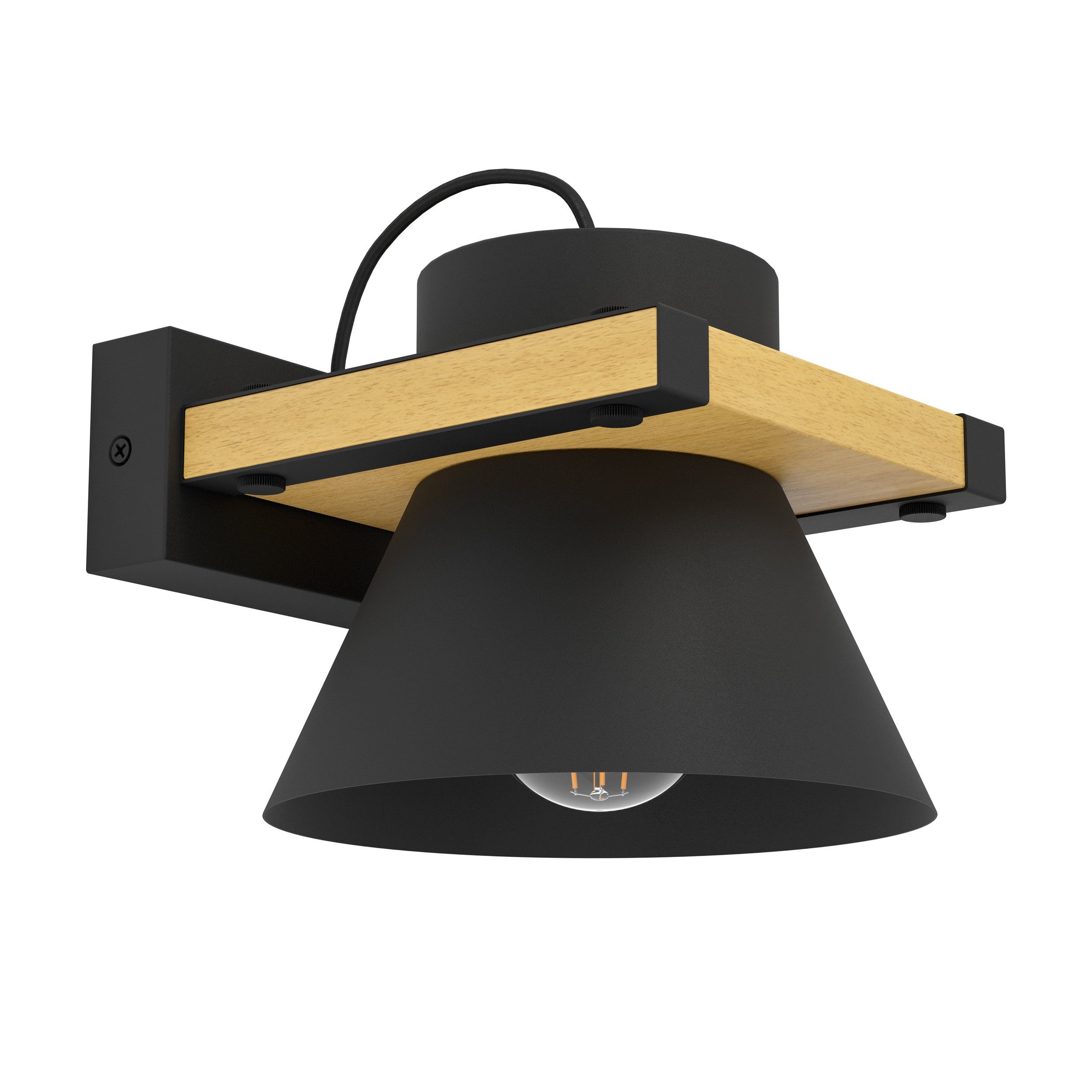 EGLO MACCLES 43958 – zidna lampa, crna, braon, glavna fotografija EGLO MACCLES 43958 – zidna lampa, crna, braon, glavna fotografija