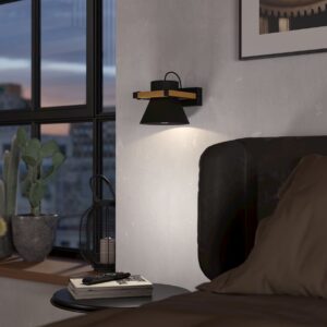 EGLO MACCLES 43958 – zidna lampa, crna, braon, prikaz 2