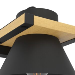 EGLO MACCLES 43958 – zidna lampa, crna, braon, prikaz 4