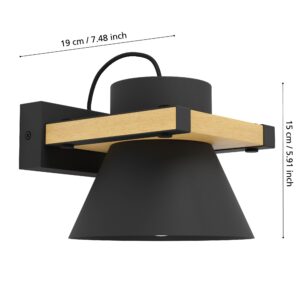 EGLO MACCLES 43958 – zidna lampa, crna, braon, prikaz 6