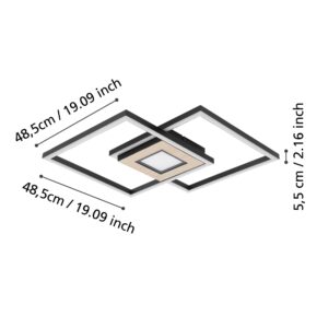 Dimenzije plafonjere MARINELLO 901742, 48,5 × 48,5 × 5,5 cm