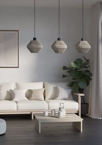 EGLO MIDSUMER 44001 – visilica, crna, u enterijeru
