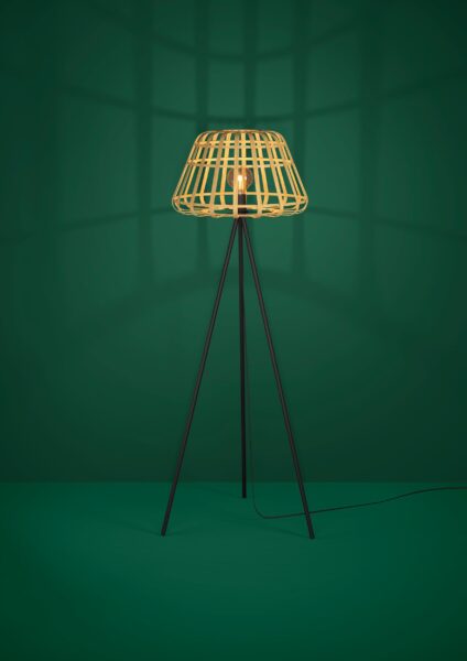 EGLO MONTEZUELO 390155 – podna lampa, crna, u enterijeru