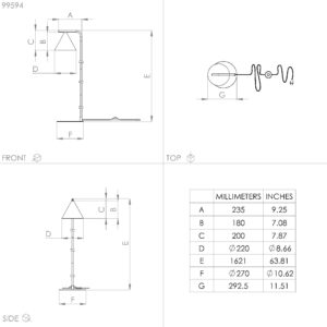 EGLO NARICES 99594 – podna lampa, crna, prikaz 4