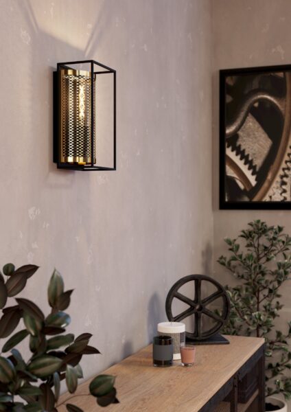 EGLO NOHALES 43789 – zidna lampa, metalni okvir i mrežasti abažur, dodatni prikaz 1