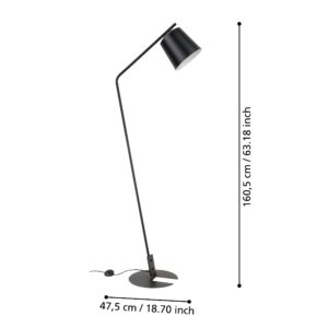 EGLO ONEDA 900394 – podna lampa, crna, bela, prikaz 4