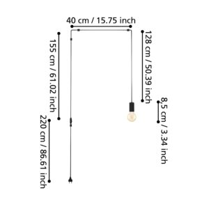 EGLO PINETINA 900976 – visilica, crna, prikaz 7