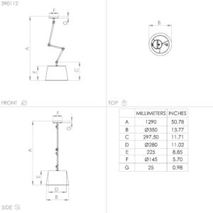 EGLO PISTUNIO 390112 – plafonjera, crna, prikaz 5