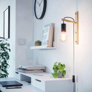EGLO POCKLEY 44013 – zidna lampa, braon i crna, prikaz 2