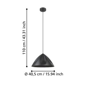 EGLO PODERE 900835 – visilica, crna, prikaz 6