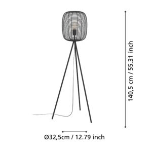 EGLO RINROE 43968 – podna lampa, crna, prikaz 6