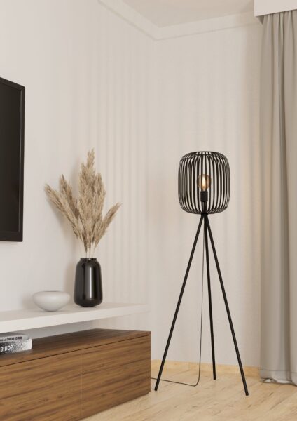 EGLO ROMAZZINA 900522 – podna lampa, crna, u enterijeru