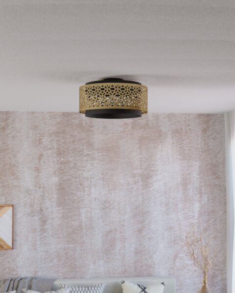 EGLO SANDBACH 43979 – plafonjera, crna, boja mesinga, u enterijeru