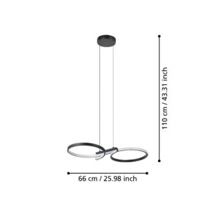 EGLO SERPINS 901267 – visilica, crna, prikaz 6