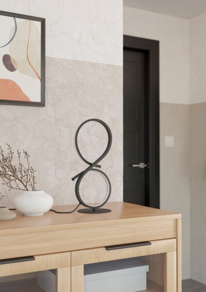 EGLO SERPINS 901269 – stona lampa, crna, u enterijeru