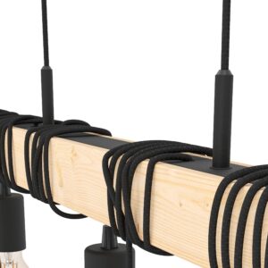 EGLO TOWNSHEND 43513 – visilica, drvena greda dužine 100 cm, 6 E27, dodatni prikaz 2