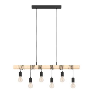 EGLO TOWNSHEND 43513 – visilica, drvena greda dužine 100 cm, 6 E27, dodatni prikaz 3