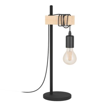 Stona lampa EGLO TOWNSHEND 43515 od crnog čelika i drveta