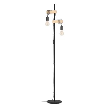Podna lampa EGLO TOWNSHEND 43516 sa dva drvena nosača i E27 grlima