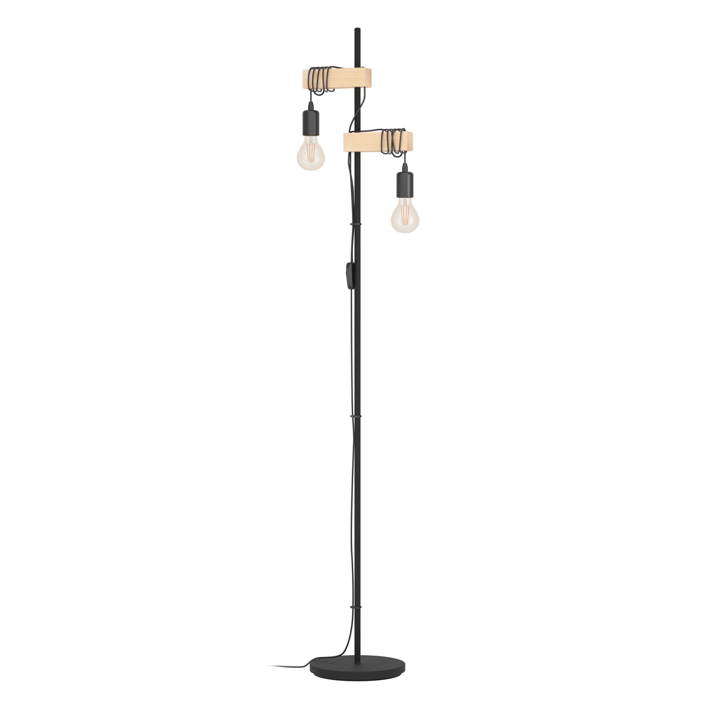 Podna lampa EGLO TOWNSHEND 43516 sa dva drvena nosača i E27 grlima Podna lampa EGLO TOWNSHEND 43516 sa dva drvena nosača i E27 grlima